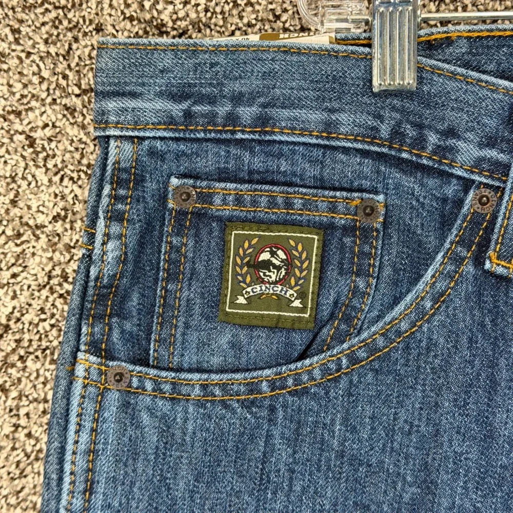 Cinch Green Label Jeans Mens 40x32‎ Blue Denim Relaxed Fit Tapered Leg Western